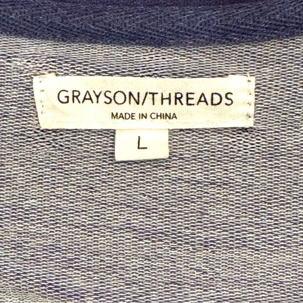 NWOT Grayson Threads Sz L "Stay Golden" L/S Raw Seams Tunic Rayon-Poly-Spandex - Picture 5 of 6